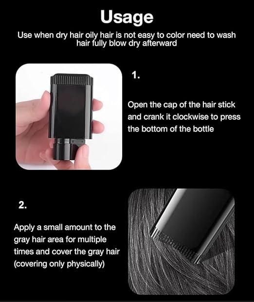 White Hair Cover Stick – Black Instant Touch-Up (20gm)