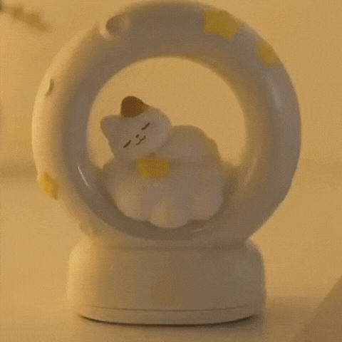 Sleeping Cat LED Night Light Lamp with Touch Control