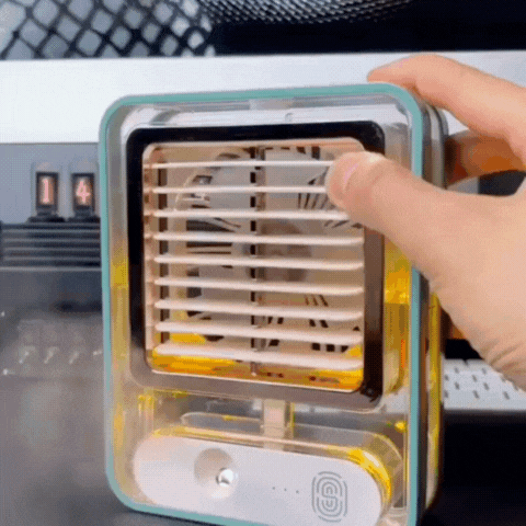 Mini USB Rechargeable Mist Fan – Battery Operated Cooling with Water Spray for Instant Relief